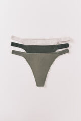 Women'secret Paket od 3 pamučne japanke sa belim logo Print