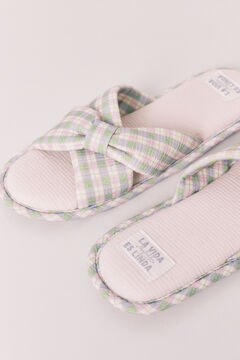 Women'secret Zapatillas casa nudo cuadros