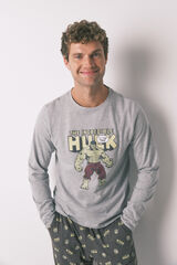 Women'secret Mu&scaron;ka duga pidžama "Halk" od 100% pamuka Siva