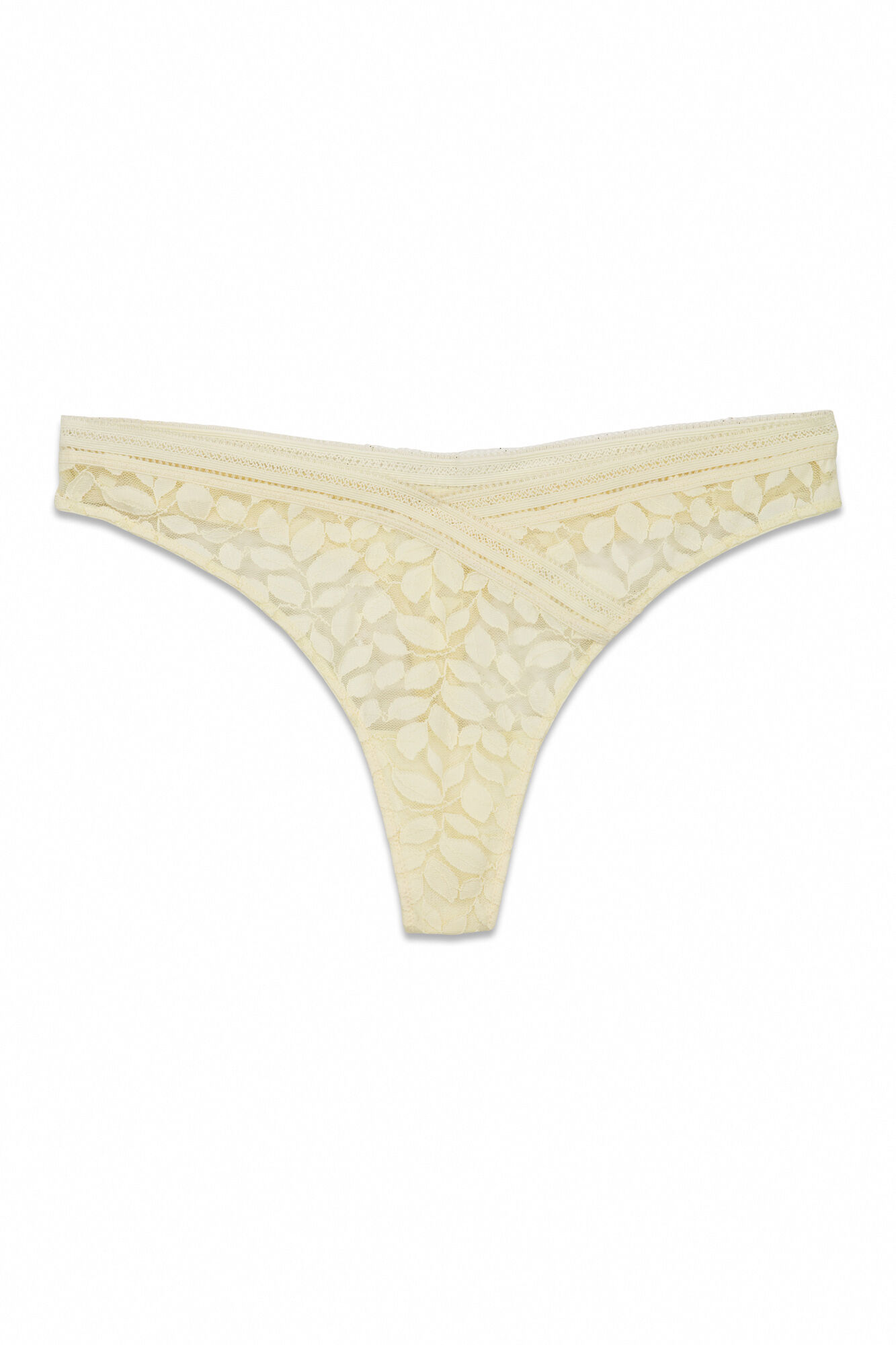 Women'secret Tanga encaje cintura "V" beige