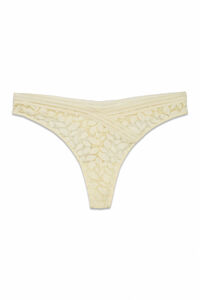 Women'secret Bež čipkaste tanga gaćice sa V-izrezom na struku