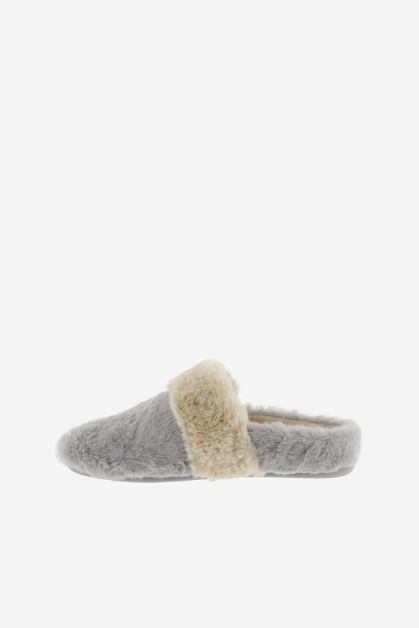 Victoria Zapatillas de casa de pelo soft gris