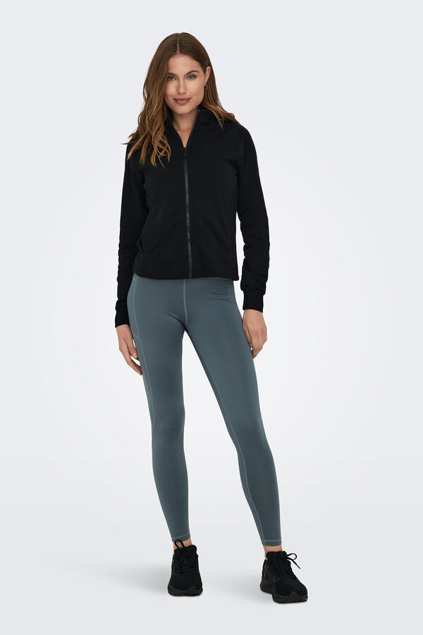 Only Play Sudadera b&aacute;sica cremallera negro