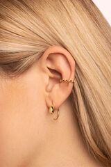 Singularu Brinco Solto Ear Cuff Twine Ouro estampado