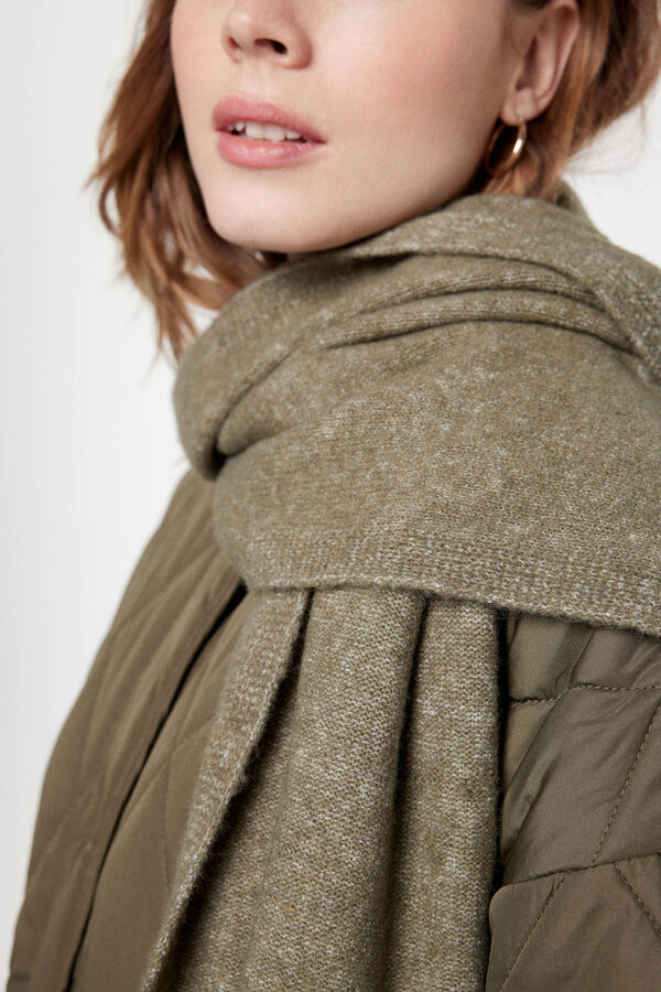 Pieces Bufanda larga de poliester reciclado verde