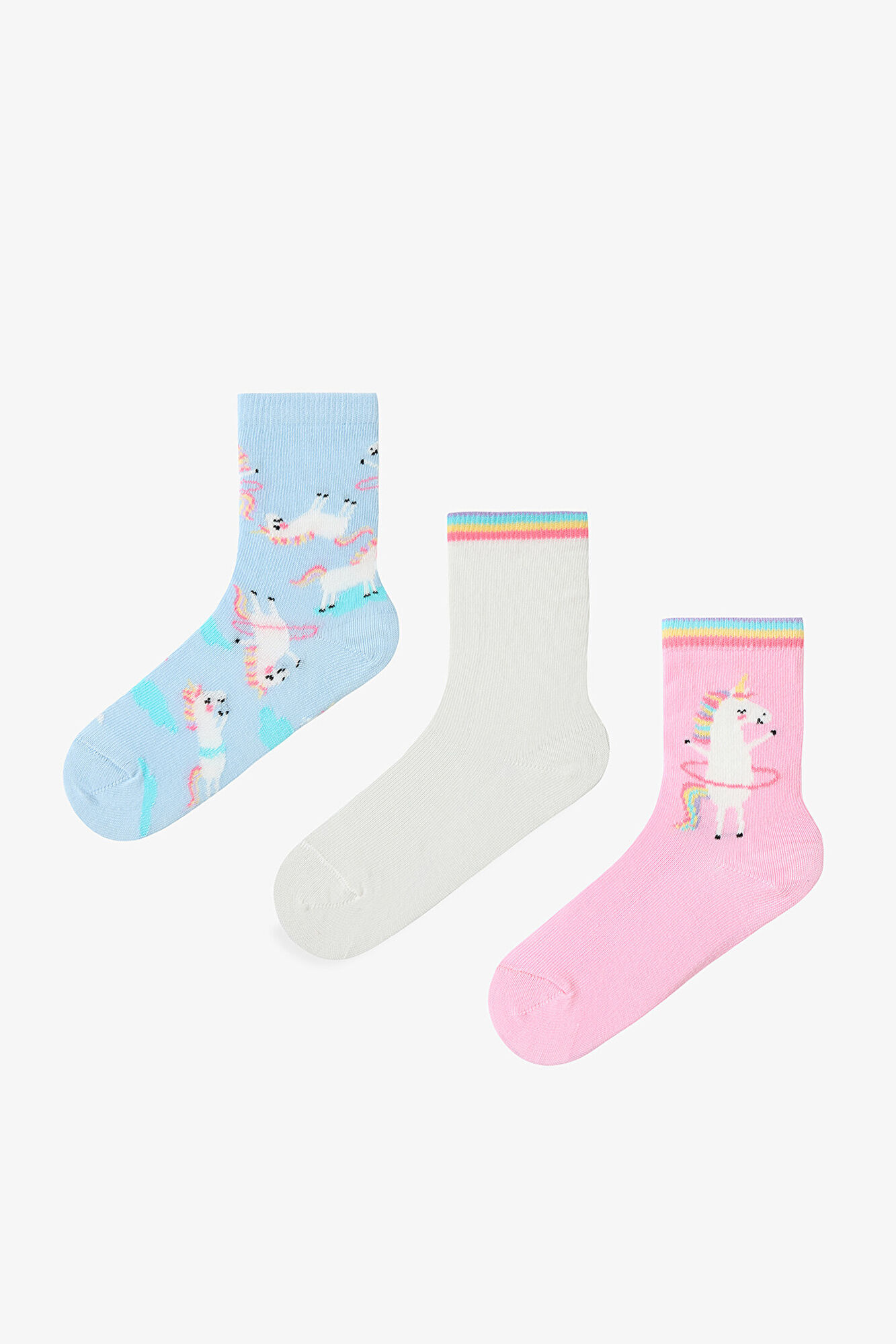 Penti Pack de 3 calcetines de ni&ntilde;a de unicornios