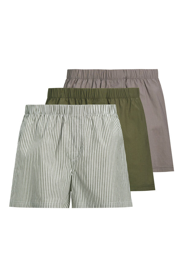 Jack & Jones Boxer Popel&iacute;n combinado pack 3 nude