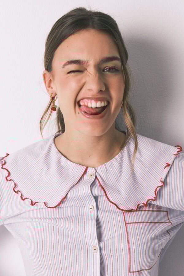 Women'secret Pamučna duga pidžama sa Piter Pan kragnom Print