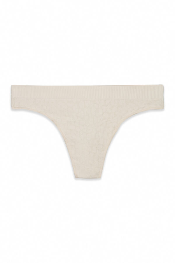 Women'secret Bez šavova tanga gaćice sa životinjskim printom bez šavova Braon