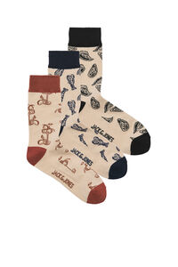 Jack & Jones Pack de 3 calcetines estampados