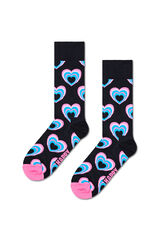 Happy Socks Unisex Heart In Heart Socks black