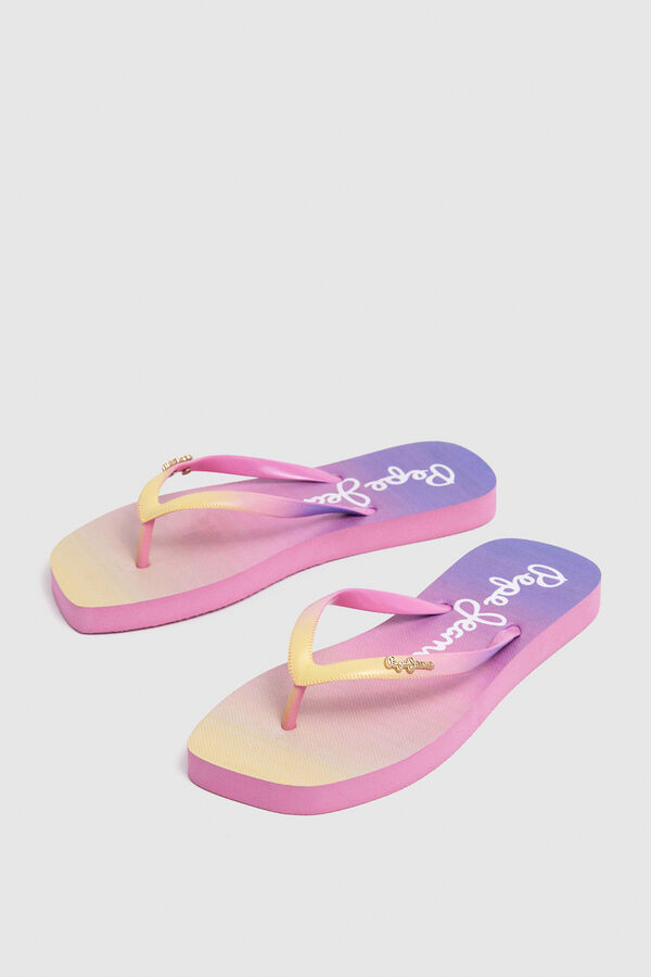 Pepe Jeans Sandalias de playa logo amarillo