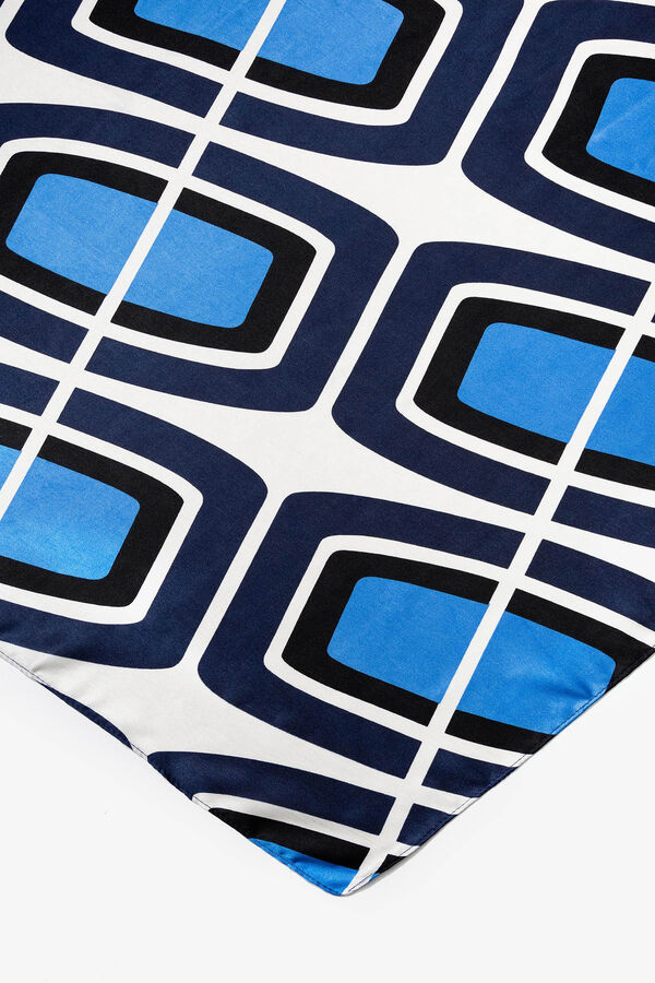 Vilanova Pa&ntilde;uelo cuadrado de raso.Dimensiones: 100 x 100 cm. blue