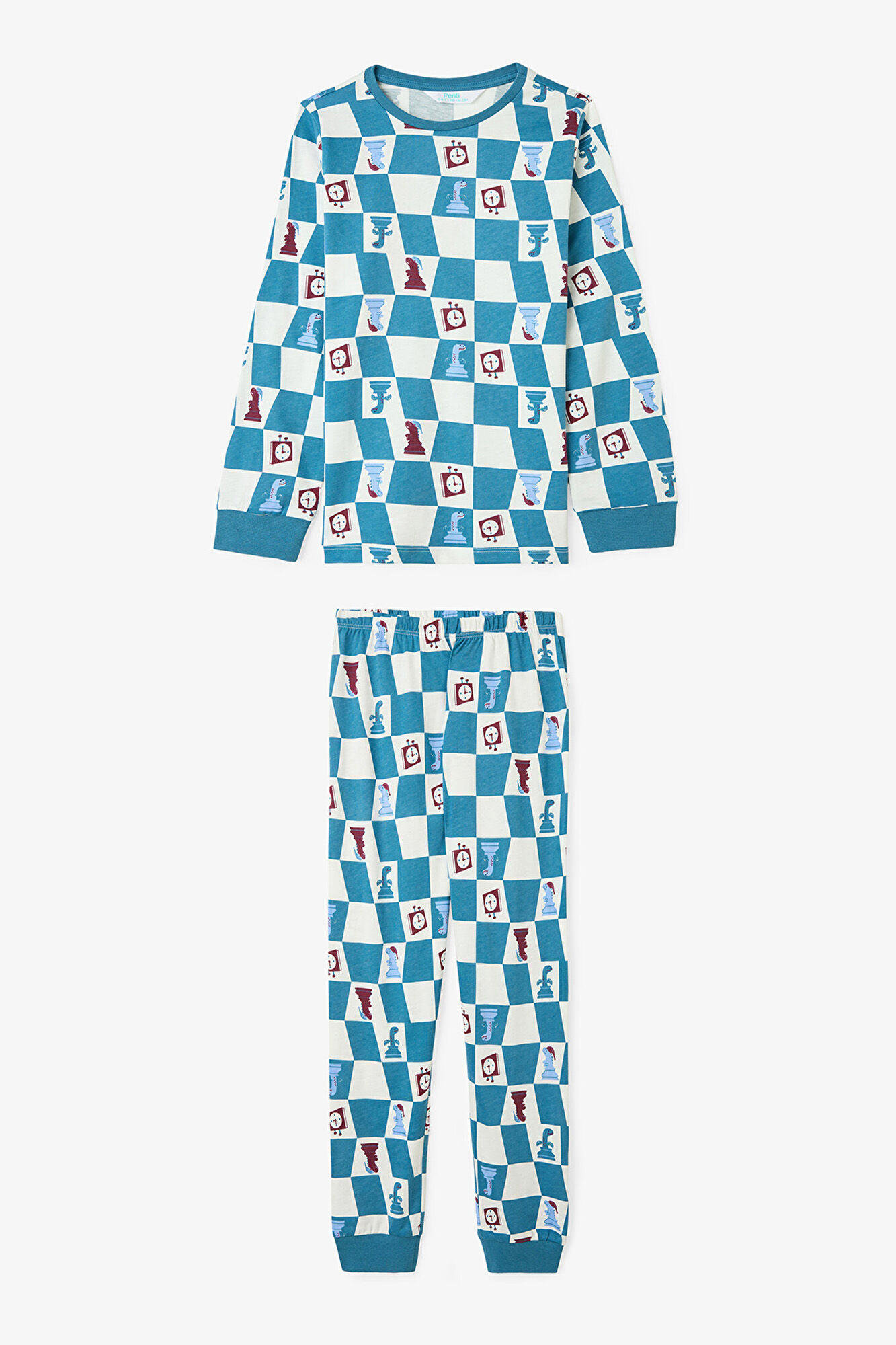 Penti Pack de 2 pijamas largos de dinosaurios Chess Time para ni&ntilde;os
