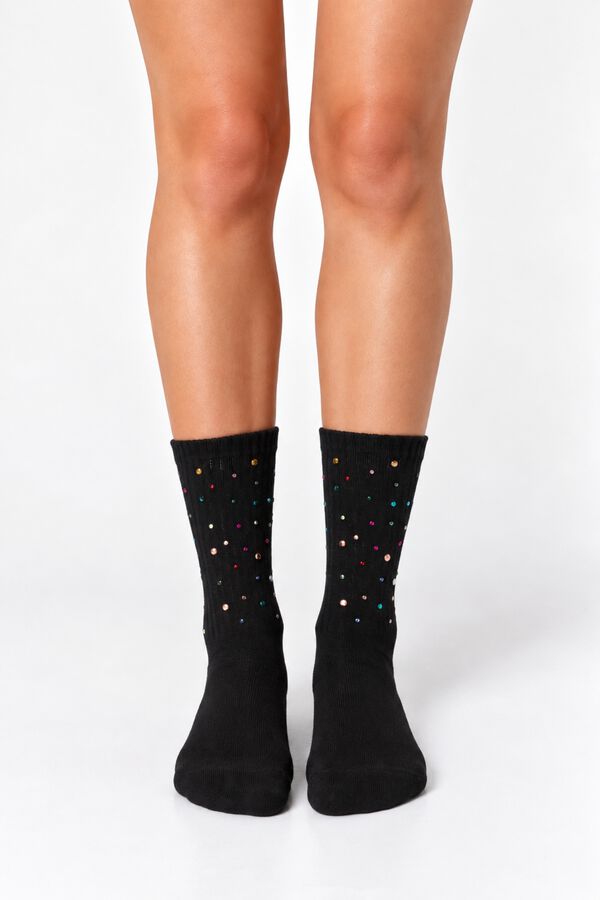Pieces Calcetines con brillos negro
