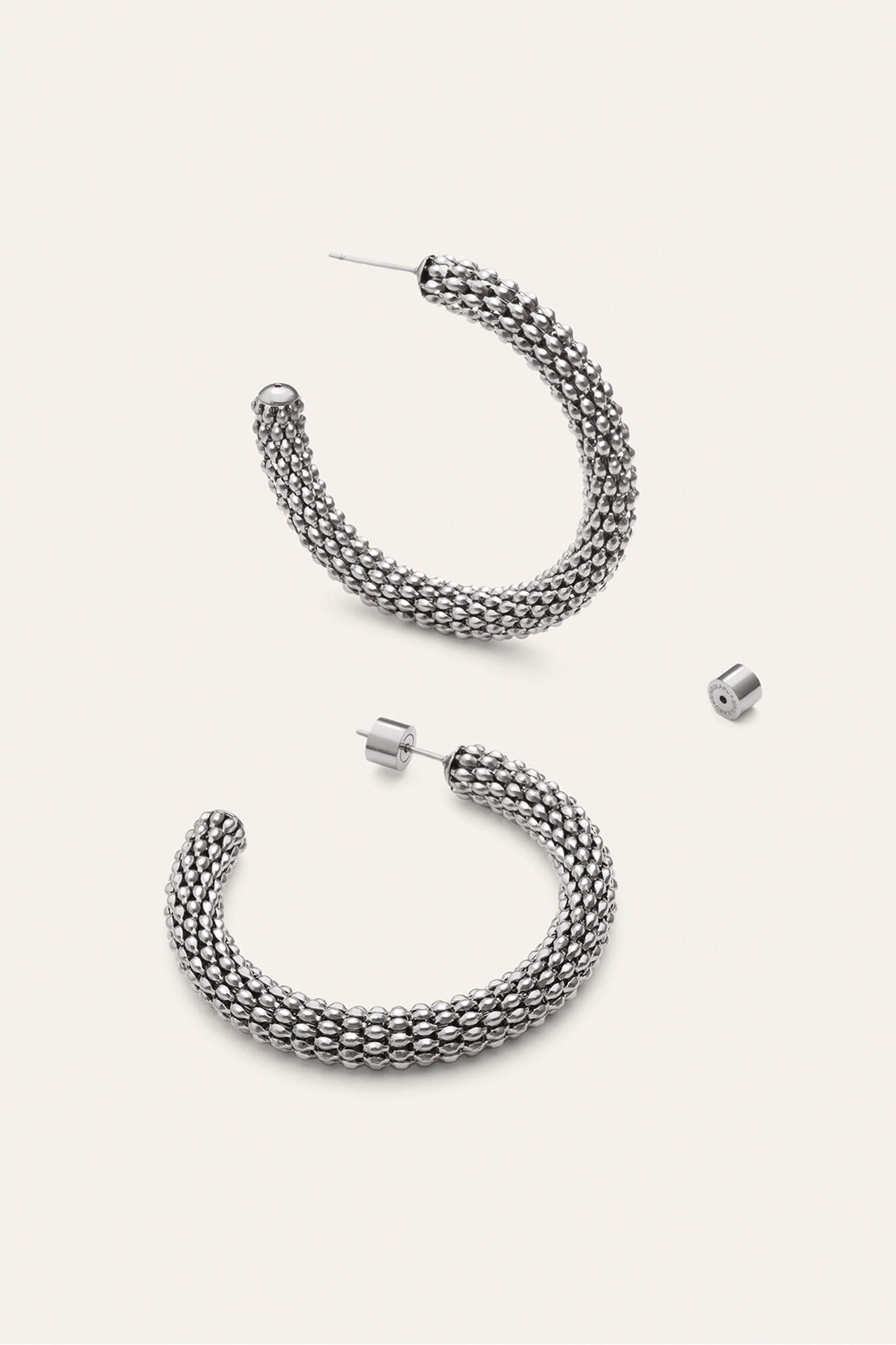 Singularu Pendientes Aro Disco Acero