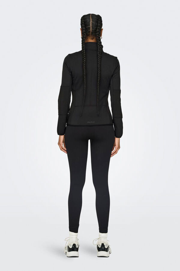 Only Play Chaqueta t&eacute;cnica forro polar negro