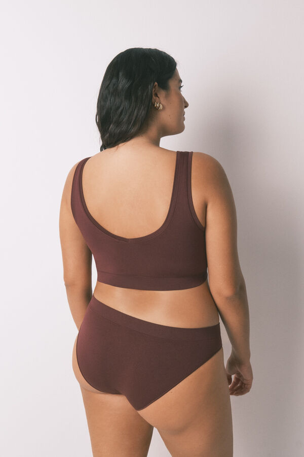 Women'secret PREDIVAN bez šavova sa dva lica top u bordo boji Bordo