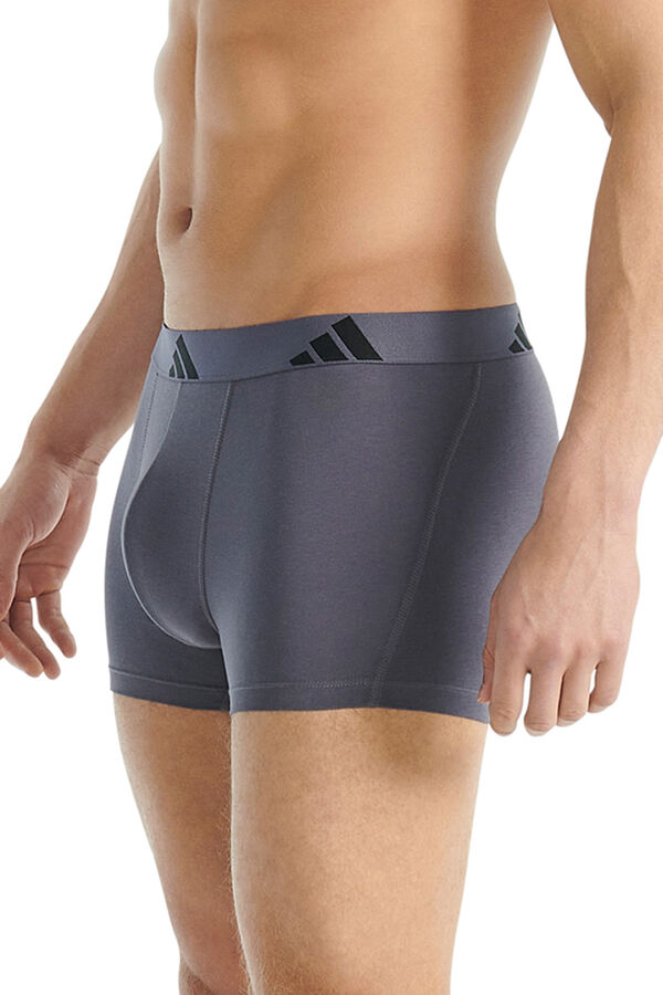 Adidas Pack de 3 b&oacute;xers de algod&oacute;n Active Flex gris