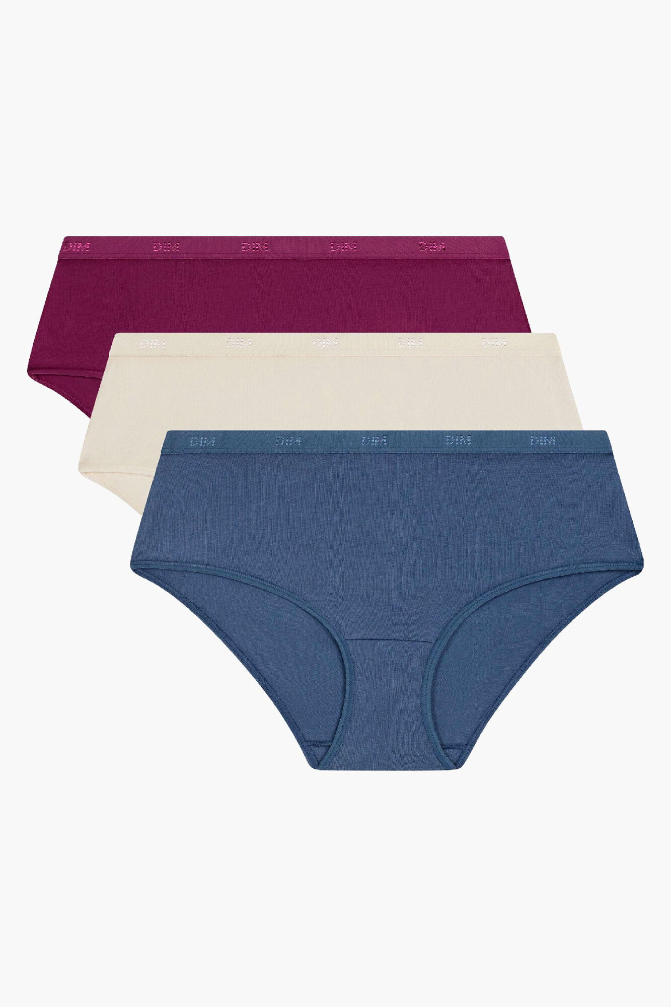 DIM Pack de 3 culottes em v&aacute;rias cores