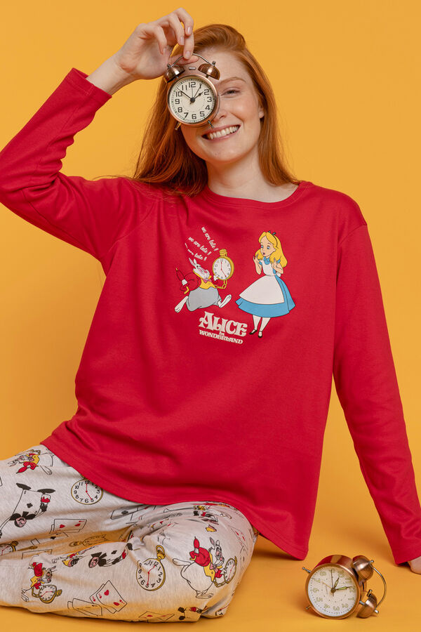 Admas Alice In Wonderland Pyjamas A red
