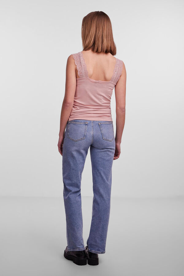Pieces Top lencero tirantes pink
