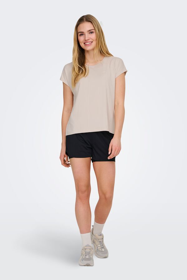 Only Play Camiseta deportiva manga corta soft gris