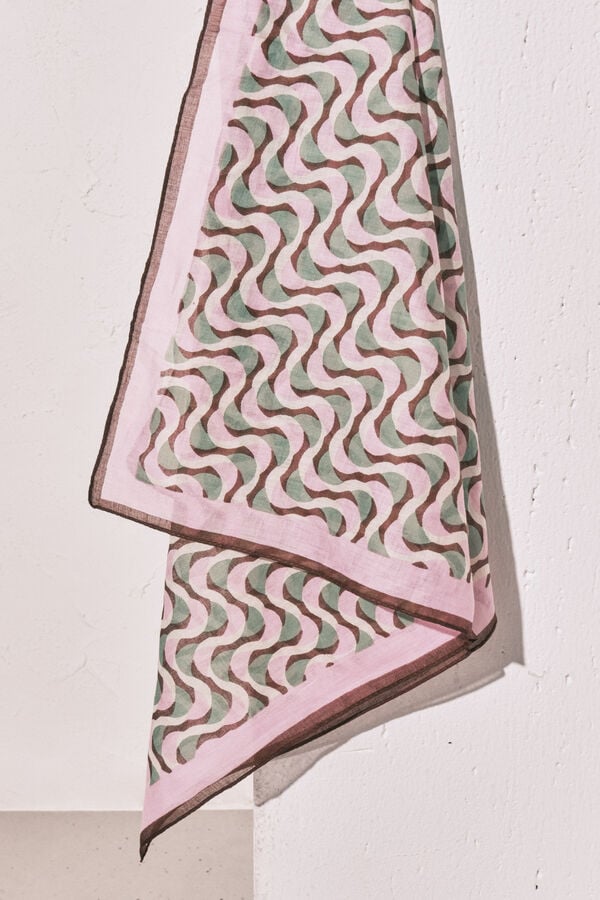 Women'secret Pamučna marama sa geometrijskim dezenom Print