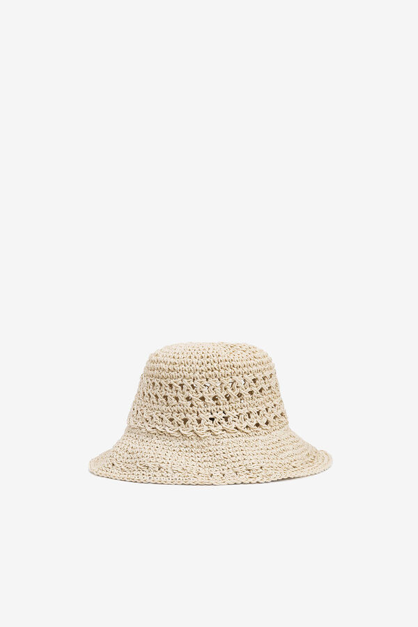 Vilanova Straw Effect Crochet Hat brown