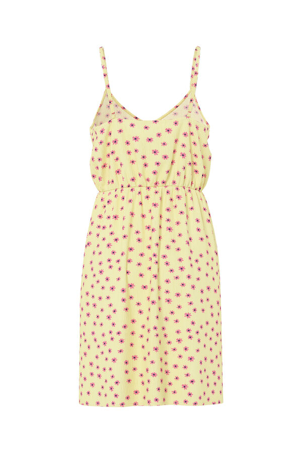 Pieces Vestido flores tirantes amarillo