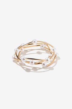 Vilanova Pulsera dorada con perlas