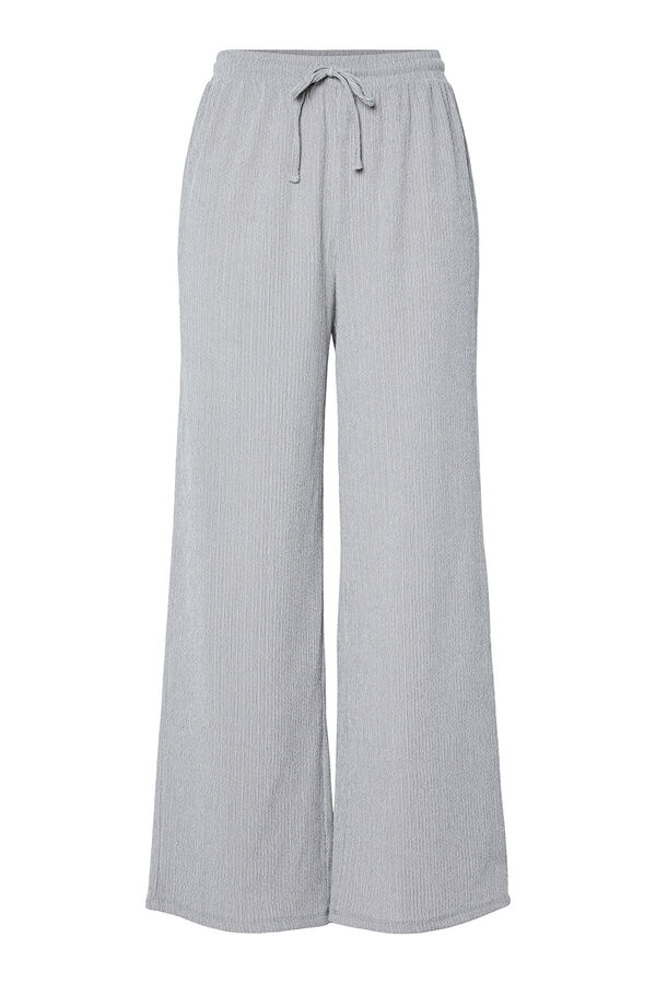 Pieces Calça esvoaçantes cinzento