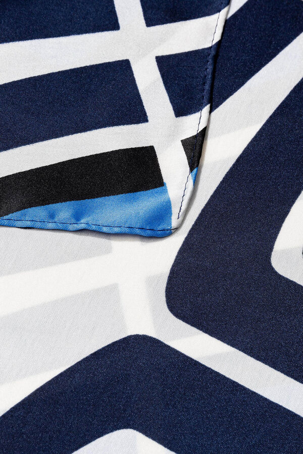 Vilanova Pa&ntilde;uelo cuadrado de raso.Dimensiones: 100 x 100 cm. blue