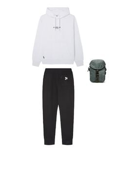 Kapuzen-Sweatshirt, tasche und joggerhose im Set