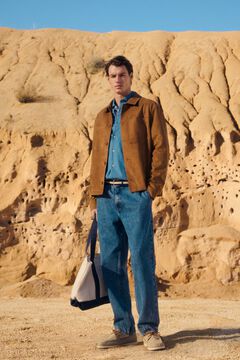 Jeans, jumper, shirt and jacket set