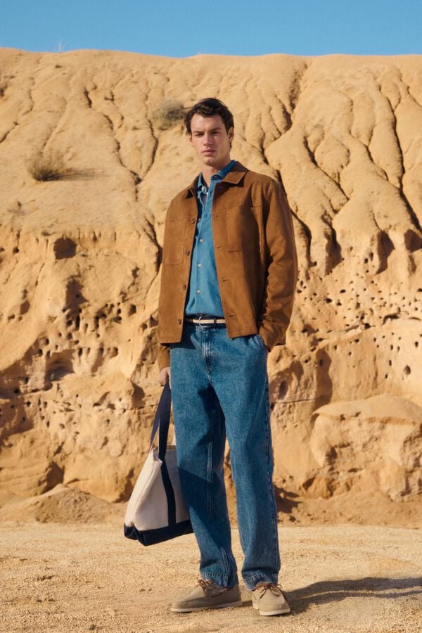 Jeans, jumper, shirt and jacket set