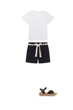 Shorts, blouse and sandal set
