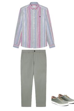 Shirt, chinos and trainers set