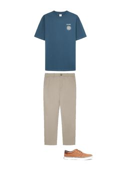 Chinos, trainer and print set