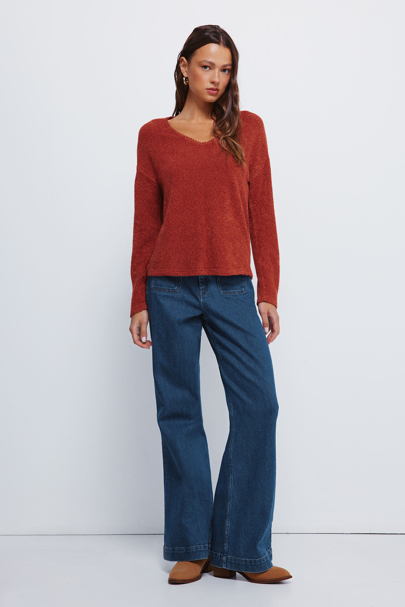 Jeans and neckline set