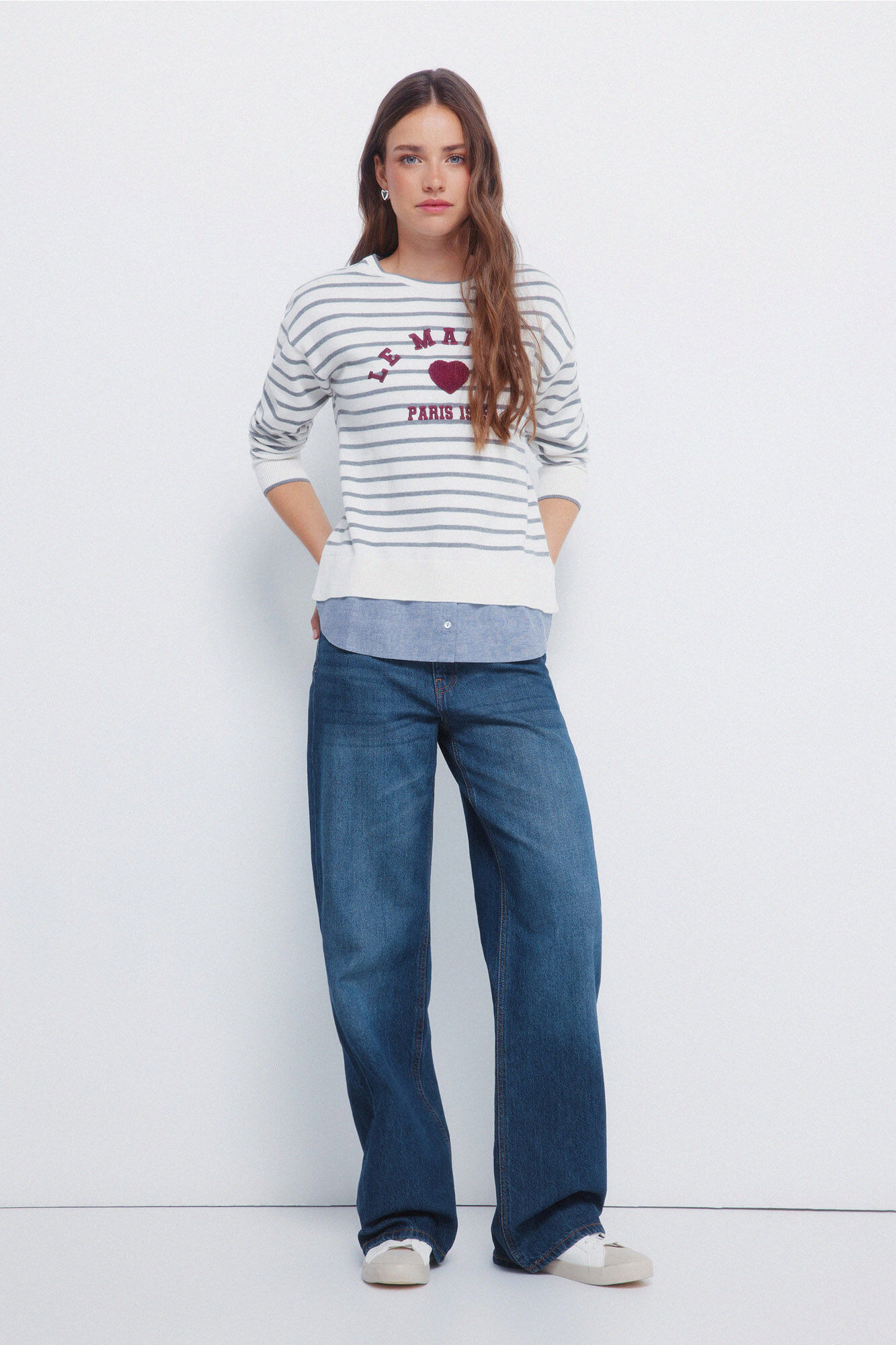 Conjunto de jeans y jersey