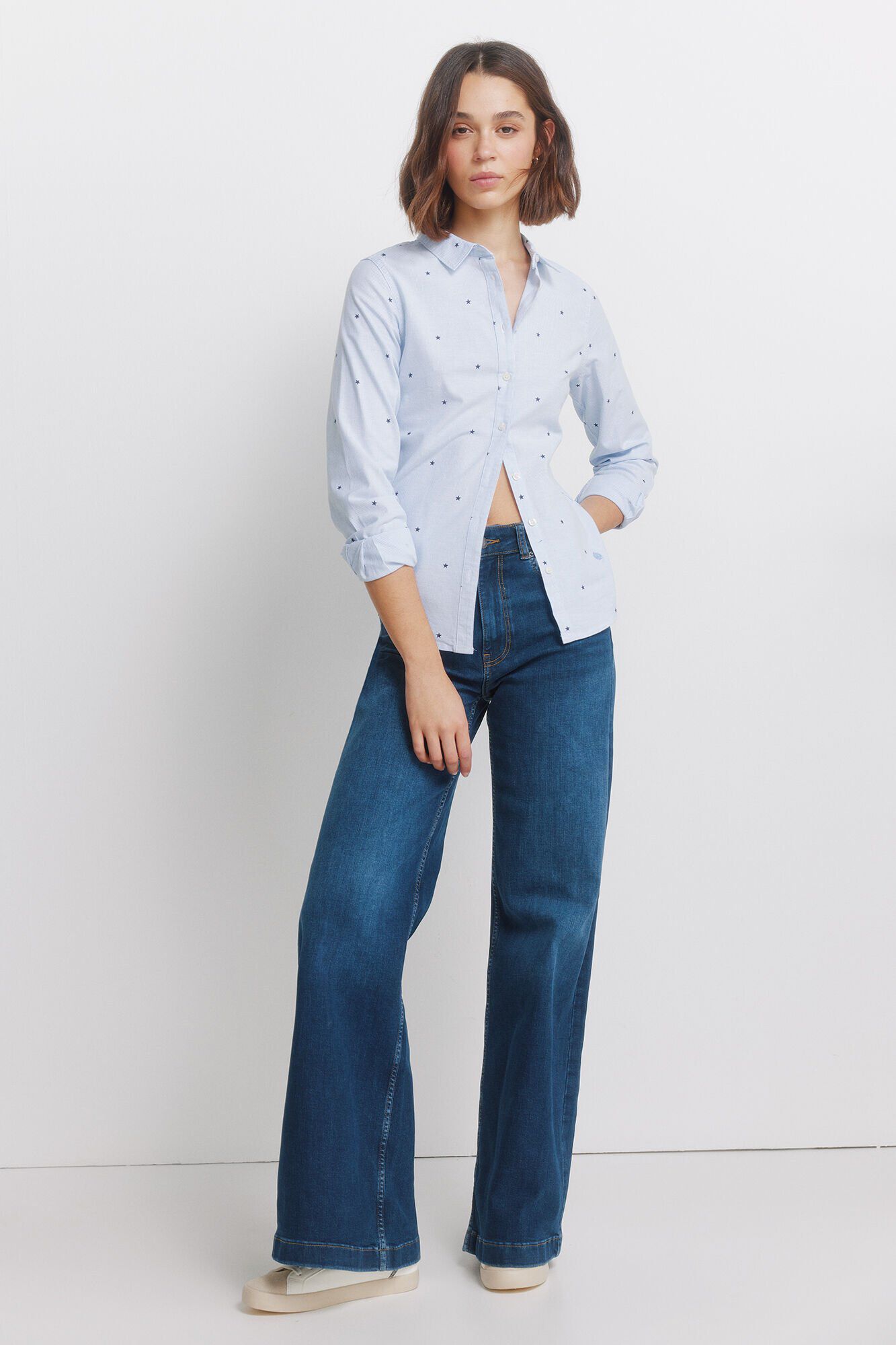 Conjunto de jeans e camisa