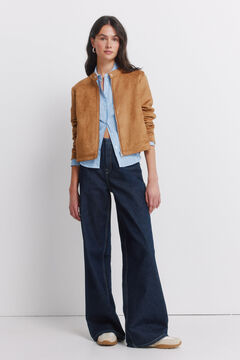 Conjunto de casaco, cal&ccedil;as e camisa