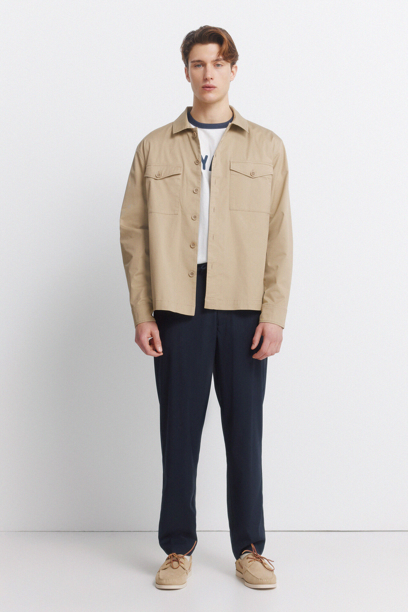 Trousers, overshirt and t-shirt set