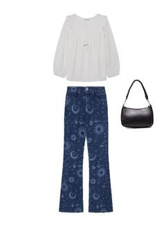 Blouse, bag and trousers set