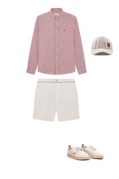 Shirt, shorts, espadrille and cap set