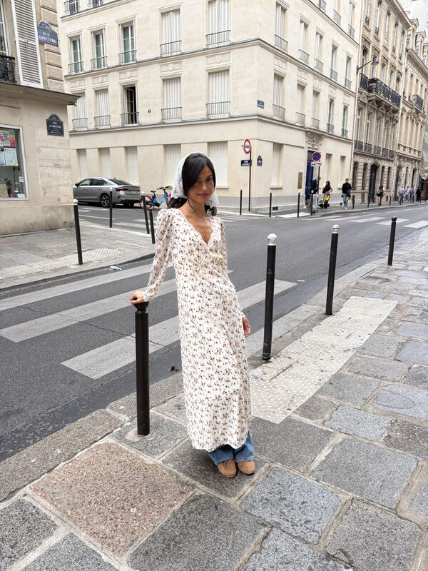 Loafers, dress and scarf set