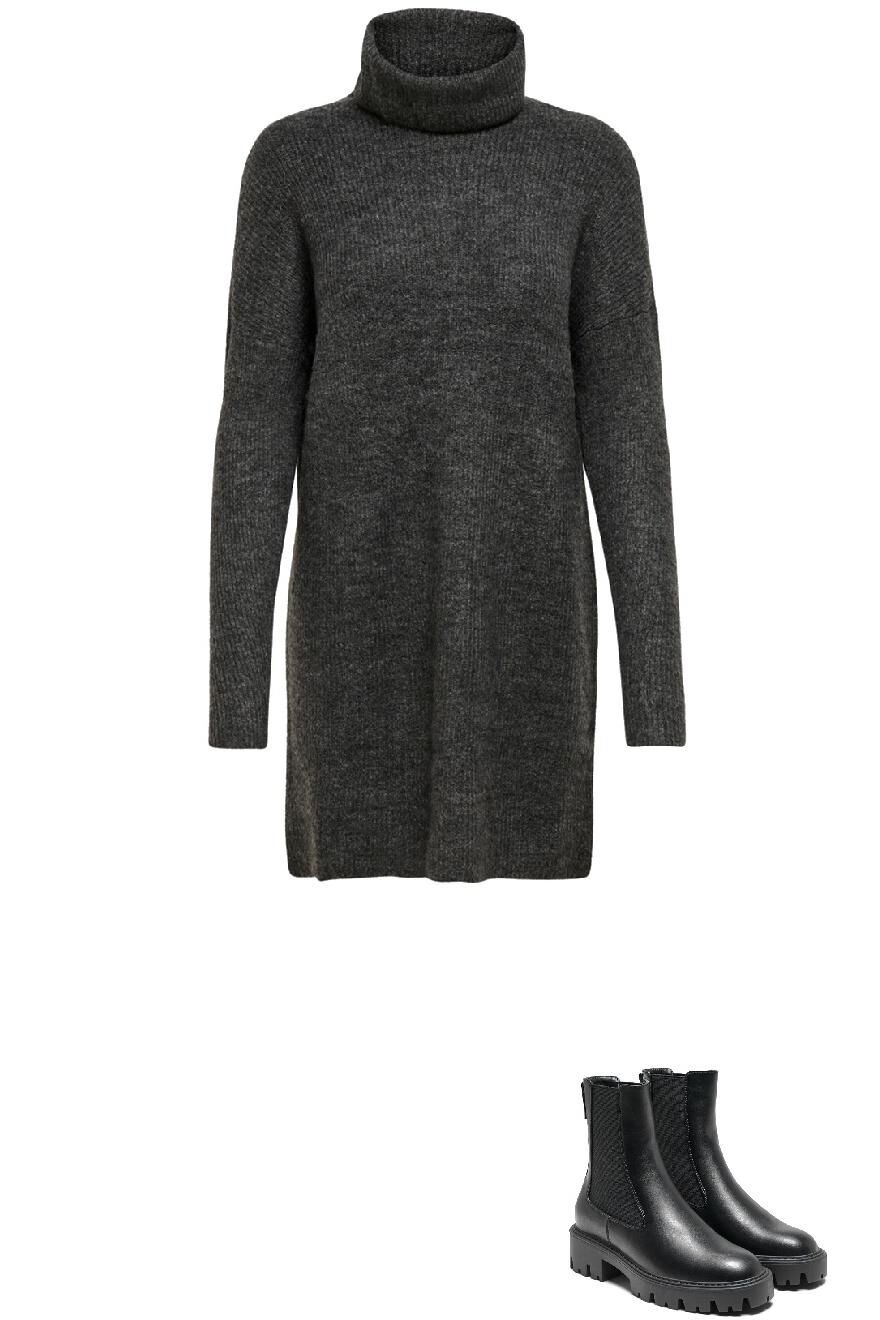 Conjunto de vestido y botines