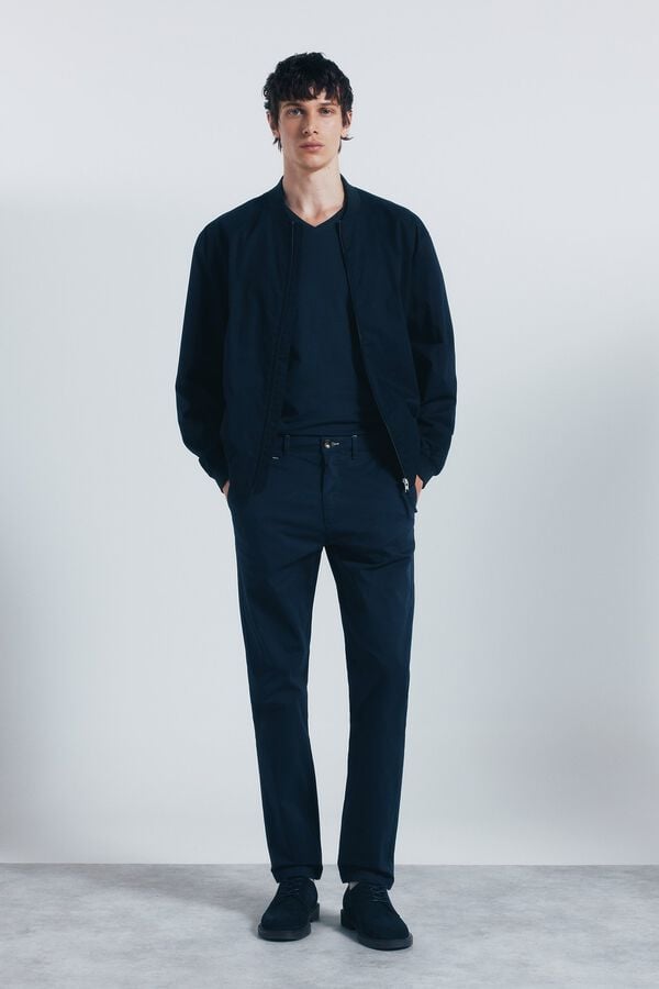 Chinos, shirt and parka set