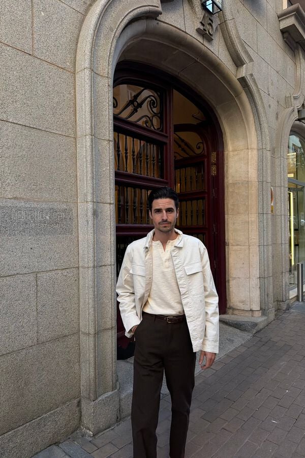 Overshirt, trousers and t-shirt set